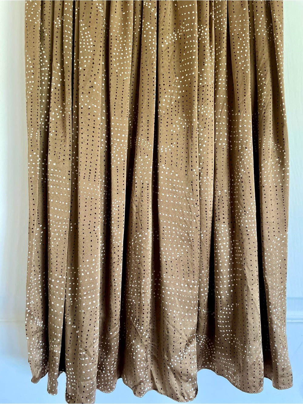 BCBGMaxAzria Dot Print Smocked Midi Dress - Picture 3 of 7